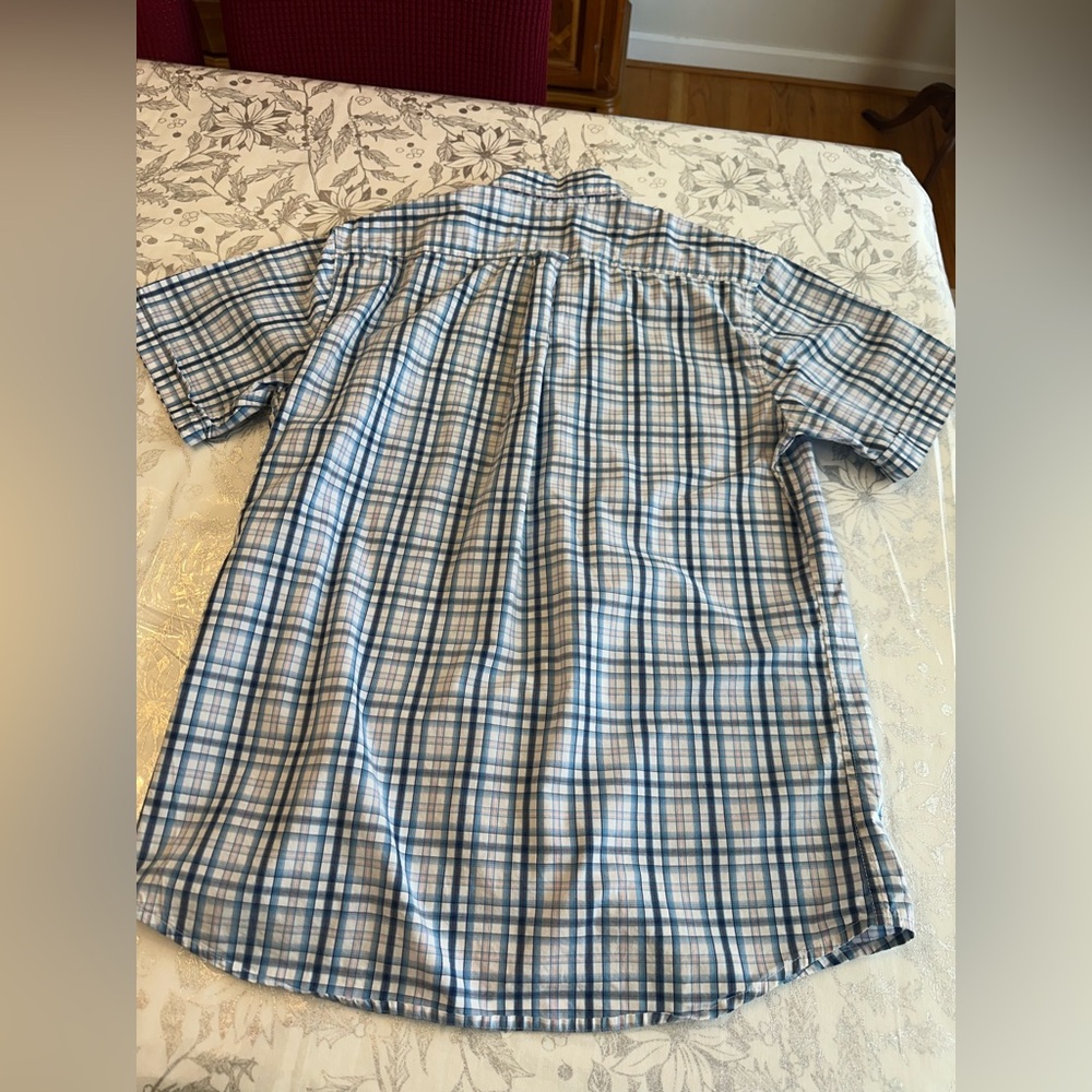 Izod saltwater relaxed classics button down the front plaid men’s shirt size L - Picture 9 of 13